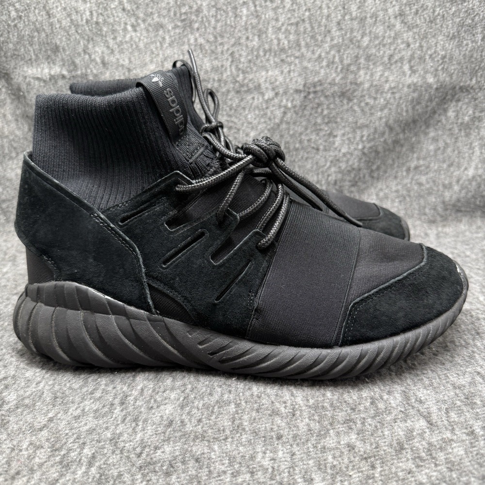 Adidas Originals Tubular Doom Mens Size 10 Triple Black Suede High Top S74704